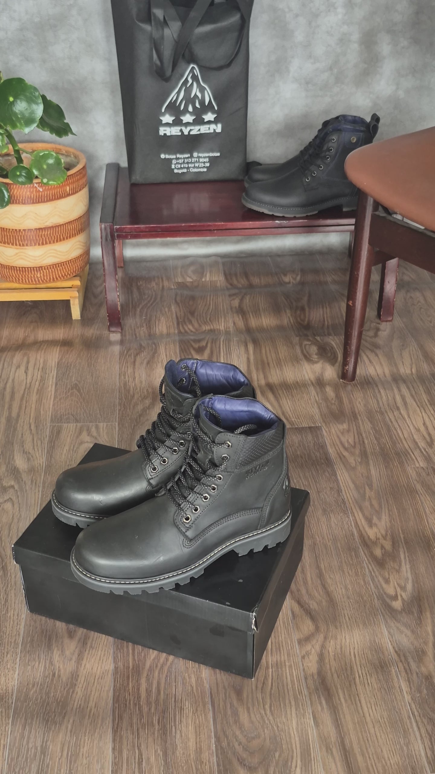 Botas de cuero para hombre Hunter® Negro